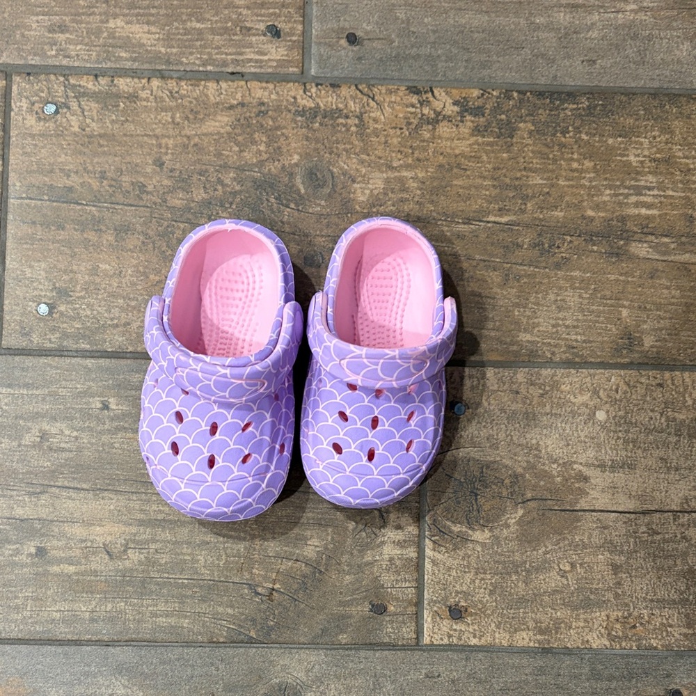 Kids Purple and Pink Slip-On Shoes